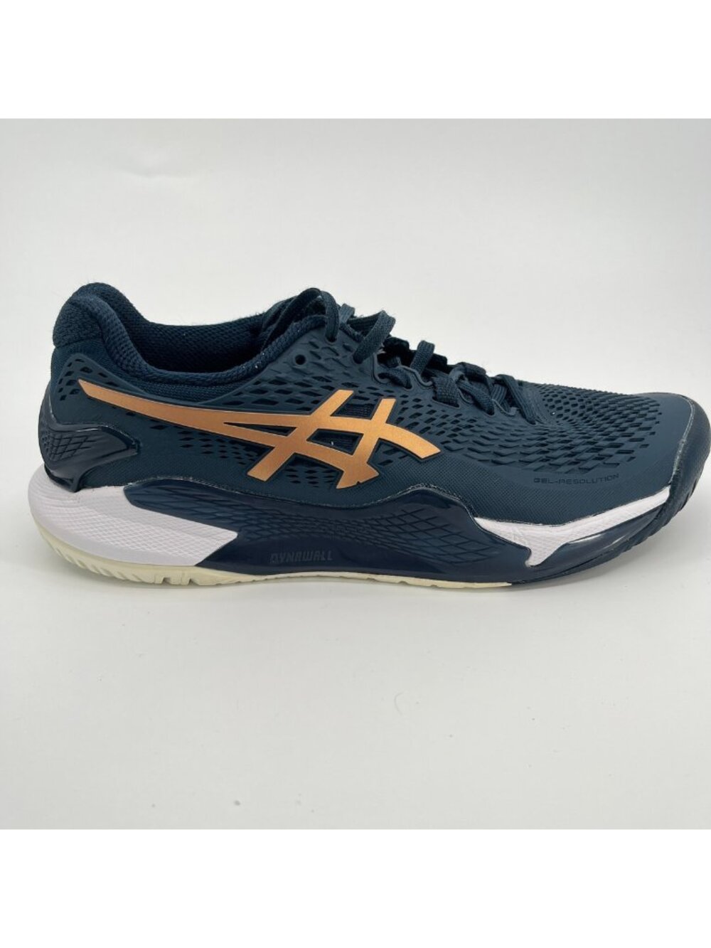 Asics Gel Resolution 9 Womens Size 8 Blue Gold Athletic Tennis Shoes Sneakers